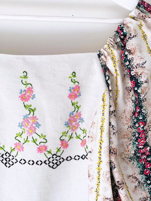 The Well Worn embroidery-print-detail-top