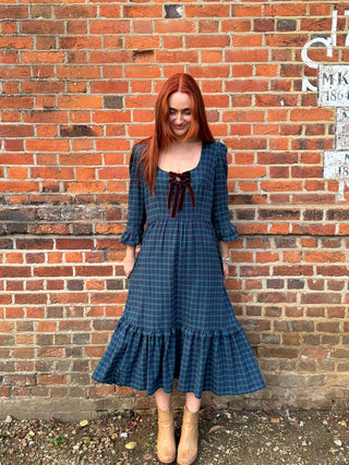 women wearing tartan dress