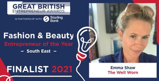 GBEA awards finalist poster with photo of Emma The Well Worn