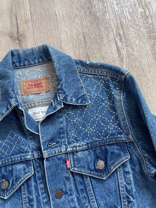 vintage levis jacket sashiko stitched