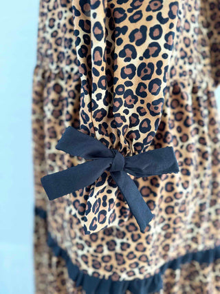 leopard dress on mannequin cuff detail