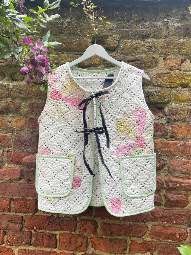 The Well Worn quilted waistcoat on wall