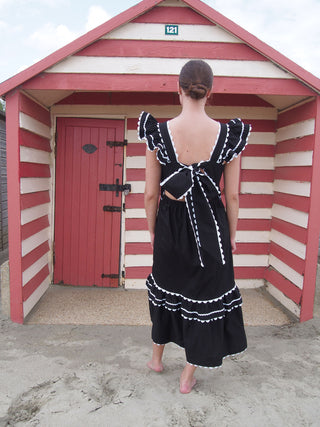 back scalloped ric rac dress beach hut