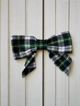 Small Tartan Bow Clips