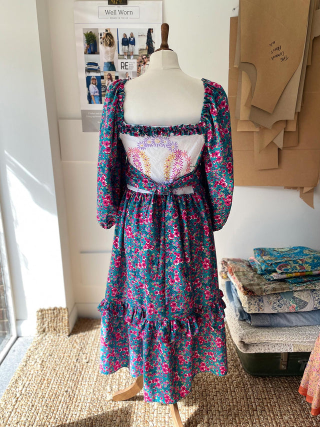 The Well Worn Made UK Dress Embroidery Floral mannequin
