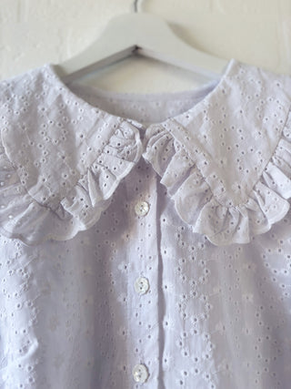 collar detail broderie blouse