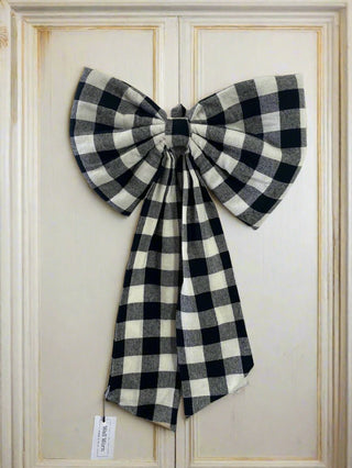 oversized check bow