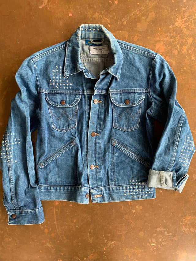 Upcycled Denim Jacket With Patches / Reworked Vintage Oversize -  Israel